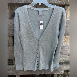 Metallic cardigan size extra small new with tags Ann Taylor